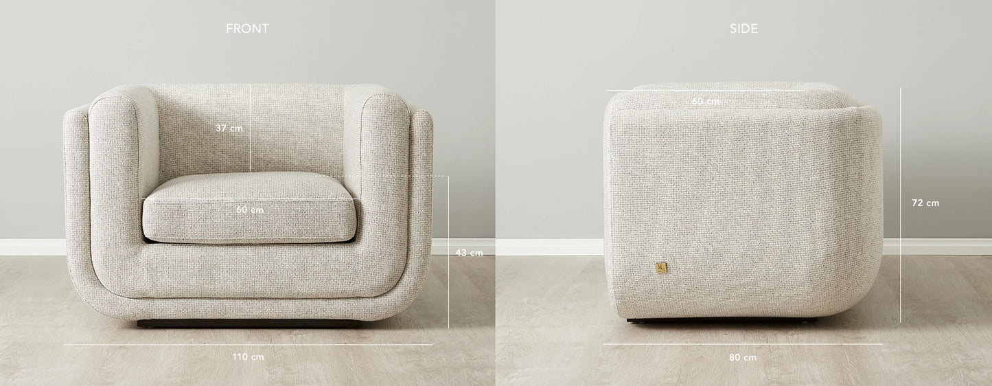 Transitional Premium Occasional Chair White