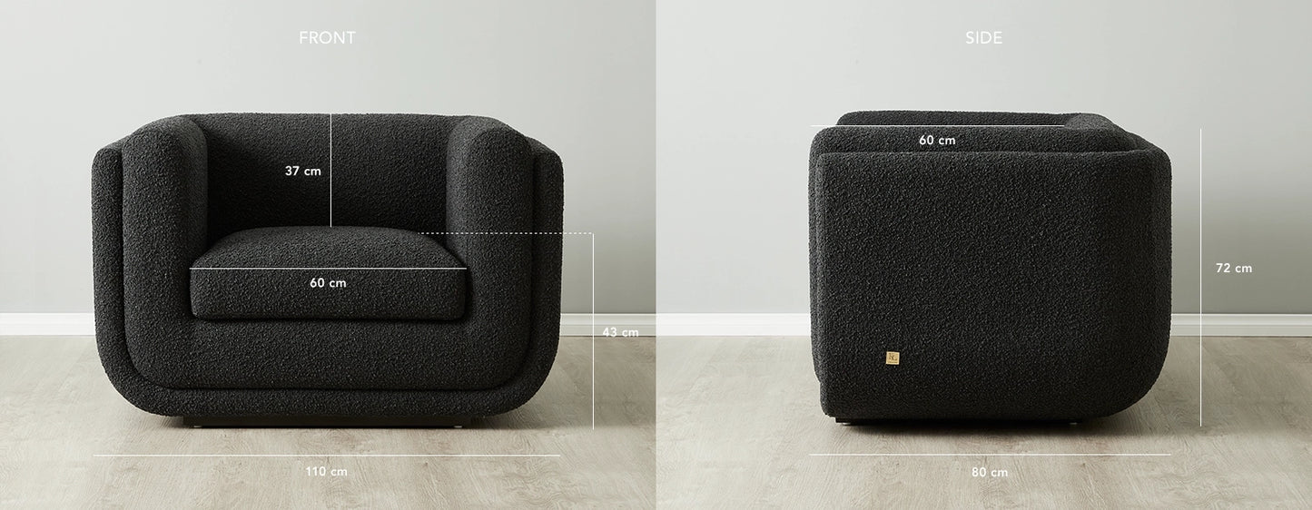 Transitional Premium Occasional Chair Black