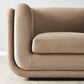 Transitional Premium Occasional Chair Beige Velvet