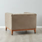 Beige Velvet Chair