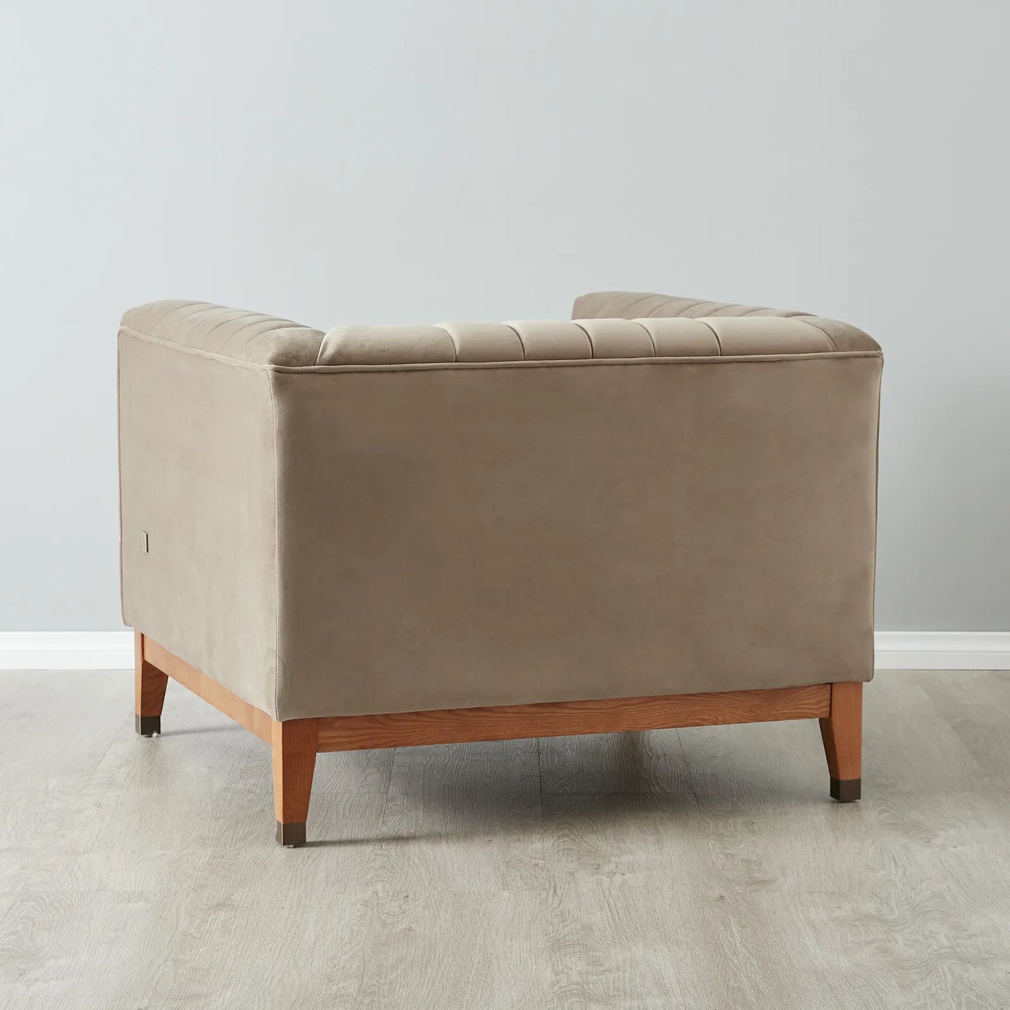 Beige Velvet Chair