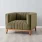 Olive Green Velvet Occasional Chair