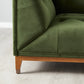 3 Seater Modern Fabric Sofa Forest Green