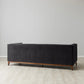 3 Seater Modern Fabric Sofa Black