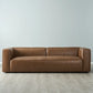 Luxurious Vintage Tan Leather 4-Seater Sofa