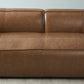 Luxurious Vintage Tan Leather 4-Seater Sofa