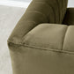 Olive Green Velvet 3-Seater Sofa