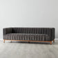 Charcoal Velvet 3-Seater Sofa