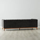 Charcoal Velvet 3-Seater Sofa