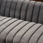 Charcoal Velvet 3-Seater Sofa