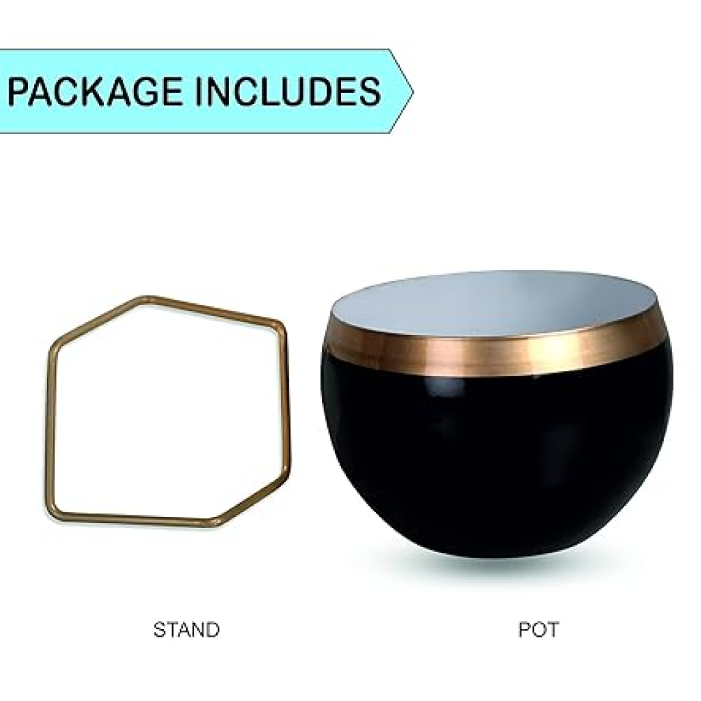 Decorative Black Pot With Stand