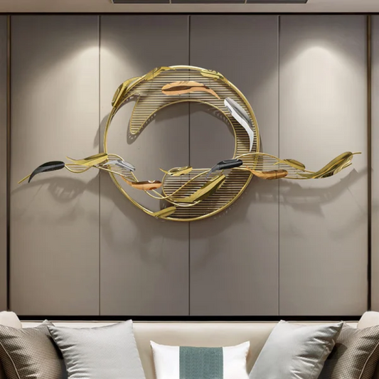 Waving Fishes Metal Wall Art