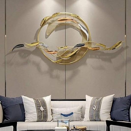 Waving Fishes Metal Wall Art