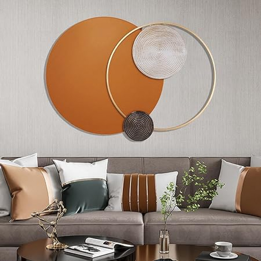 Multi Circle Creative Luxury Metal Wall Art