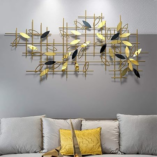 Splendiferous Leaves Luxurious Metal Wall Art