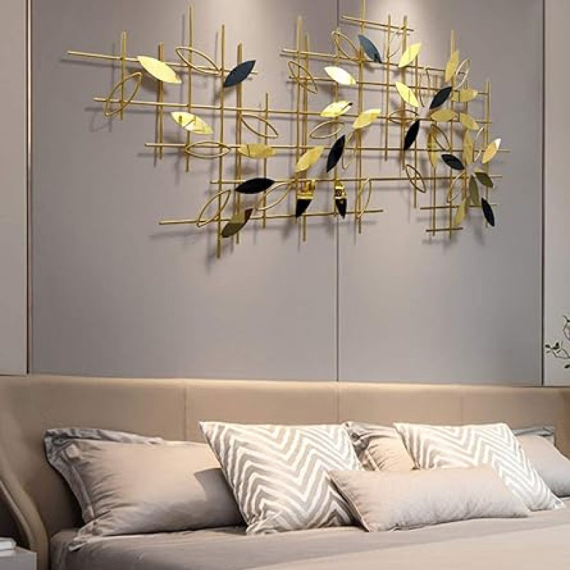 Splendiferous Leaves Luxurious Metal Wall Art