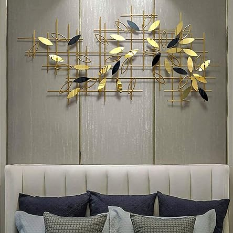 Splendiferous Leaves Luxurious Metal Wall Art