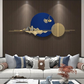 Metallic Ocean's Embrace Luxurious 3D Metal Wall Art