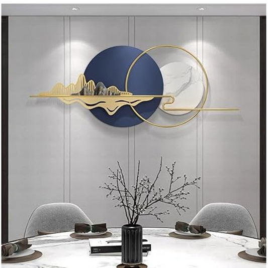 Mountain Ring Modern Luxury Metal Wall Art