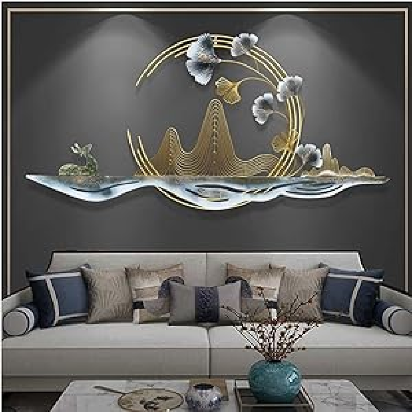 3D Ginkgo Leaf Luxurious Metal Wall Art