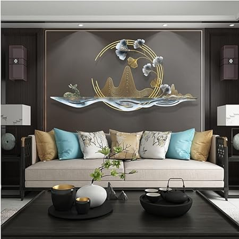 3D Ginkgo Leaf Luxurious Metal Wall Art