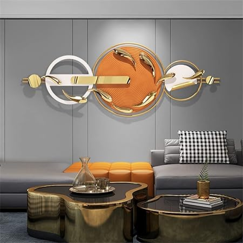 Tangerine Treasure Fish Metal Wall Art