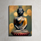 Buddha Meditating in Lotus Wood Print Wall Art