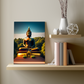 Buddha Meditating in Mountains Wood Print Wall Art