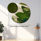 Tropical Leaves Round Wood Print Wall Art