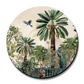 Tropical Natural Round Wood Print Wall Art 24 Inches