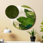 Tropical Leaves Round Wood Print Wall Art