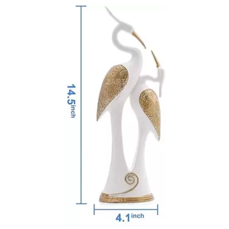 Kissing Swan Love Birds Showpiece for Home and Office Decor