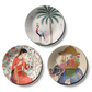 Handcrafted Set of 3 Assorted Nature and Culture Wall Plates 