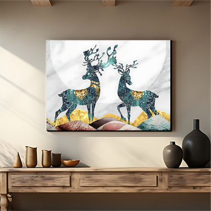 Reindeer Good Luck Wall Art Luxury Painting