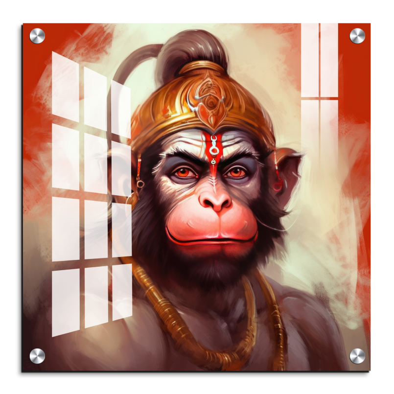 Hanuman Idol Wood Print Wall Art