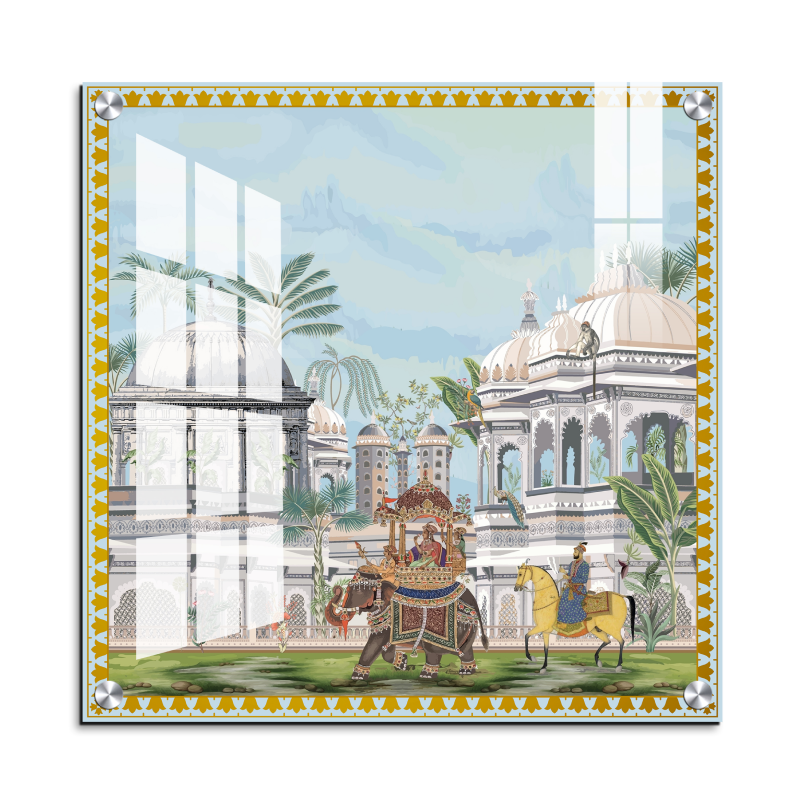 Mughal Empire Luxury Wood Print Wall Art