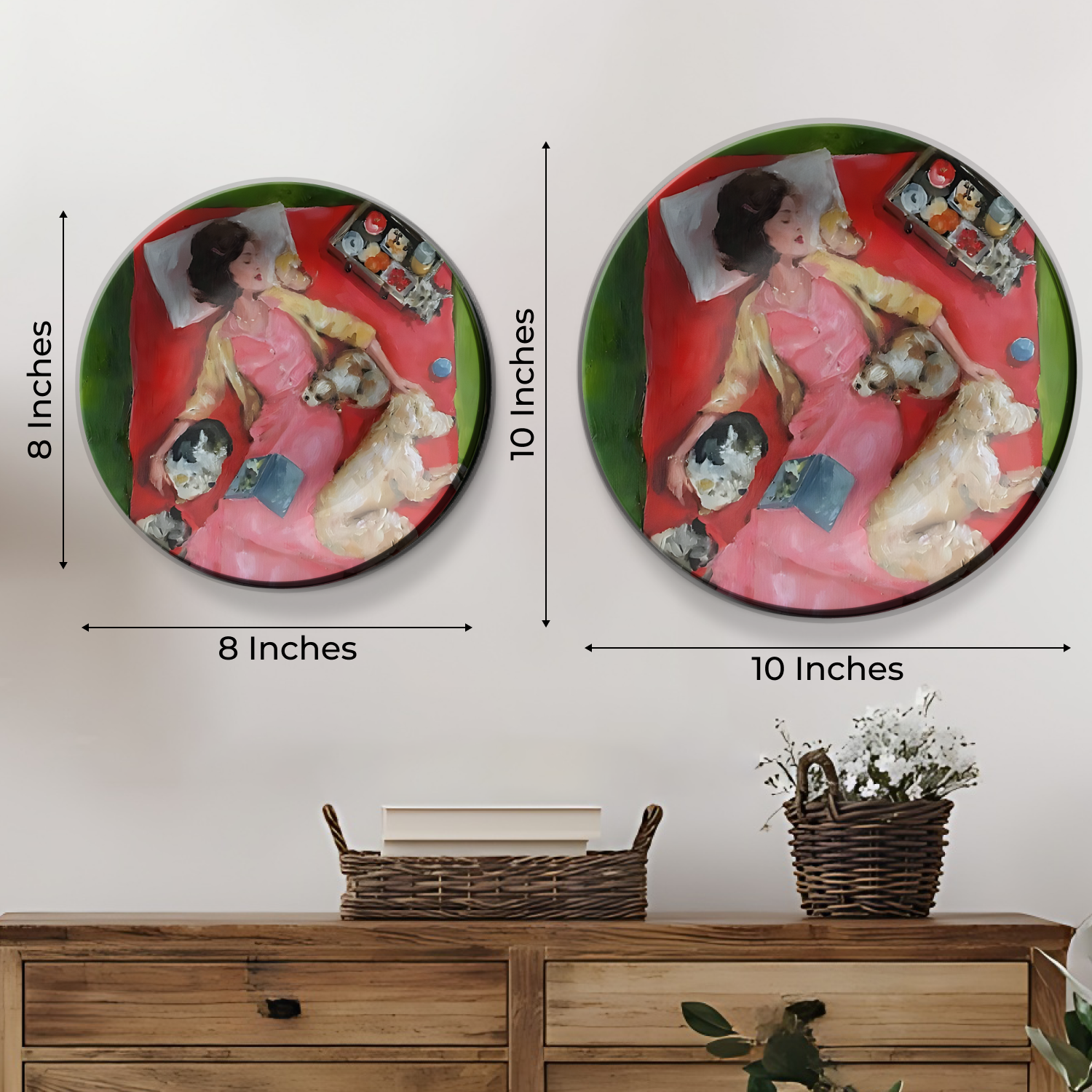 sleeping beauty wall art plates