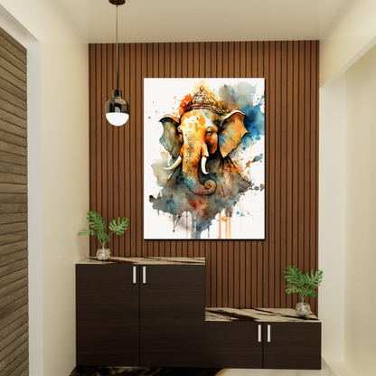 Ganesh Idol Wood Print Wall Art