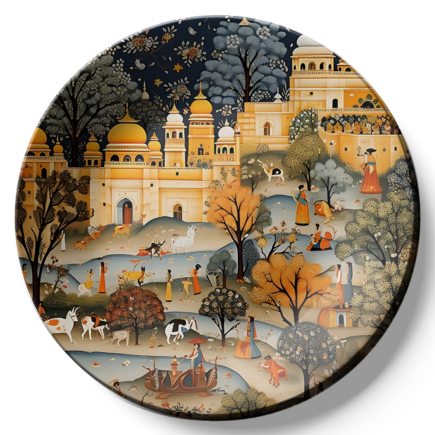 antique wall plates Rajasthan Folk  for home decor