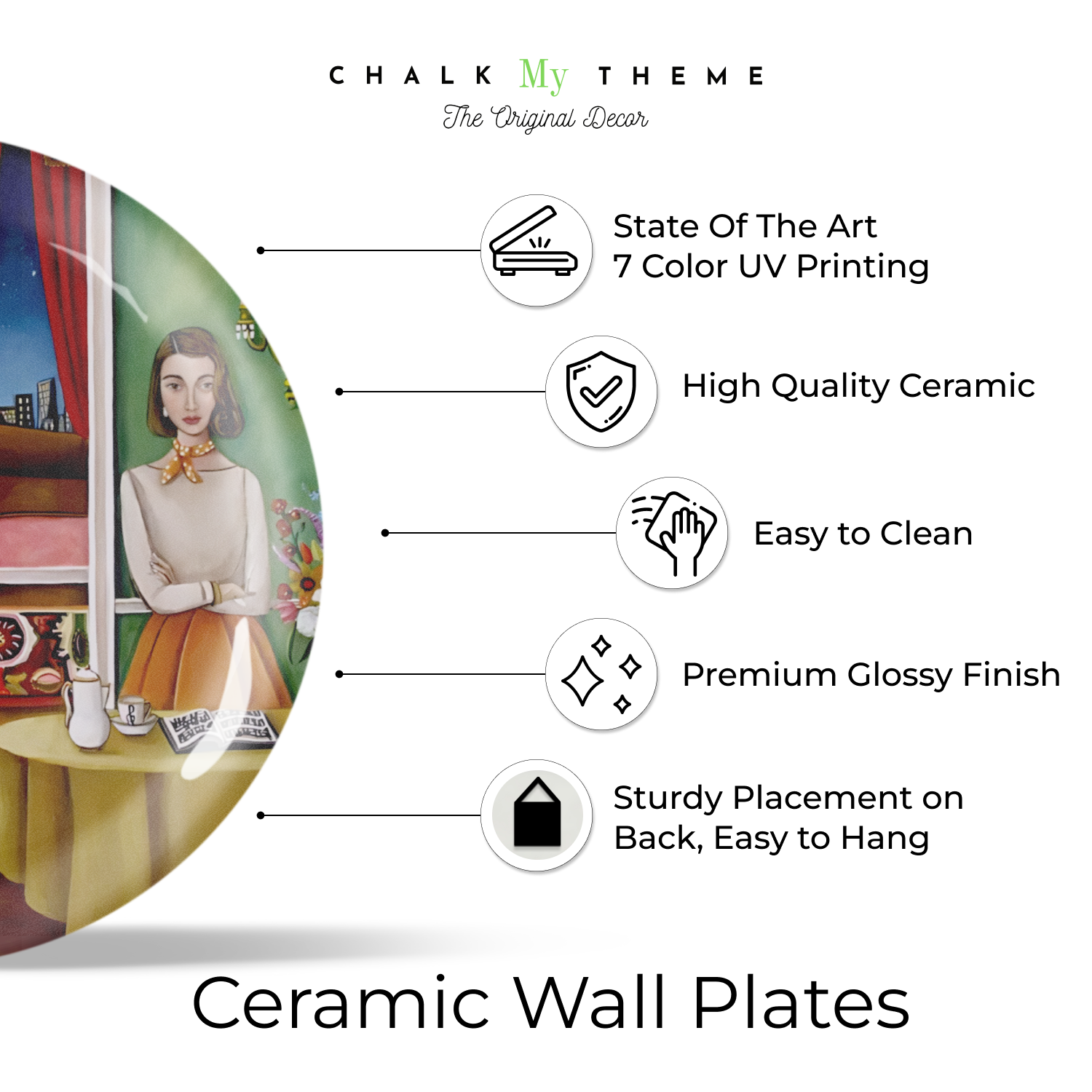 antique wall plates The Manhattan Pianist for home decor