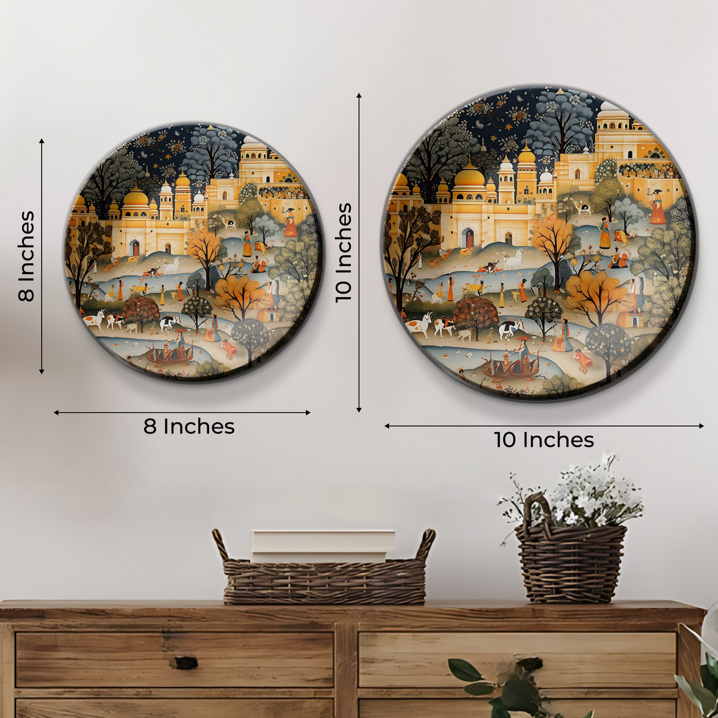 designer wall art Rajasthan Folk Wall Plate 