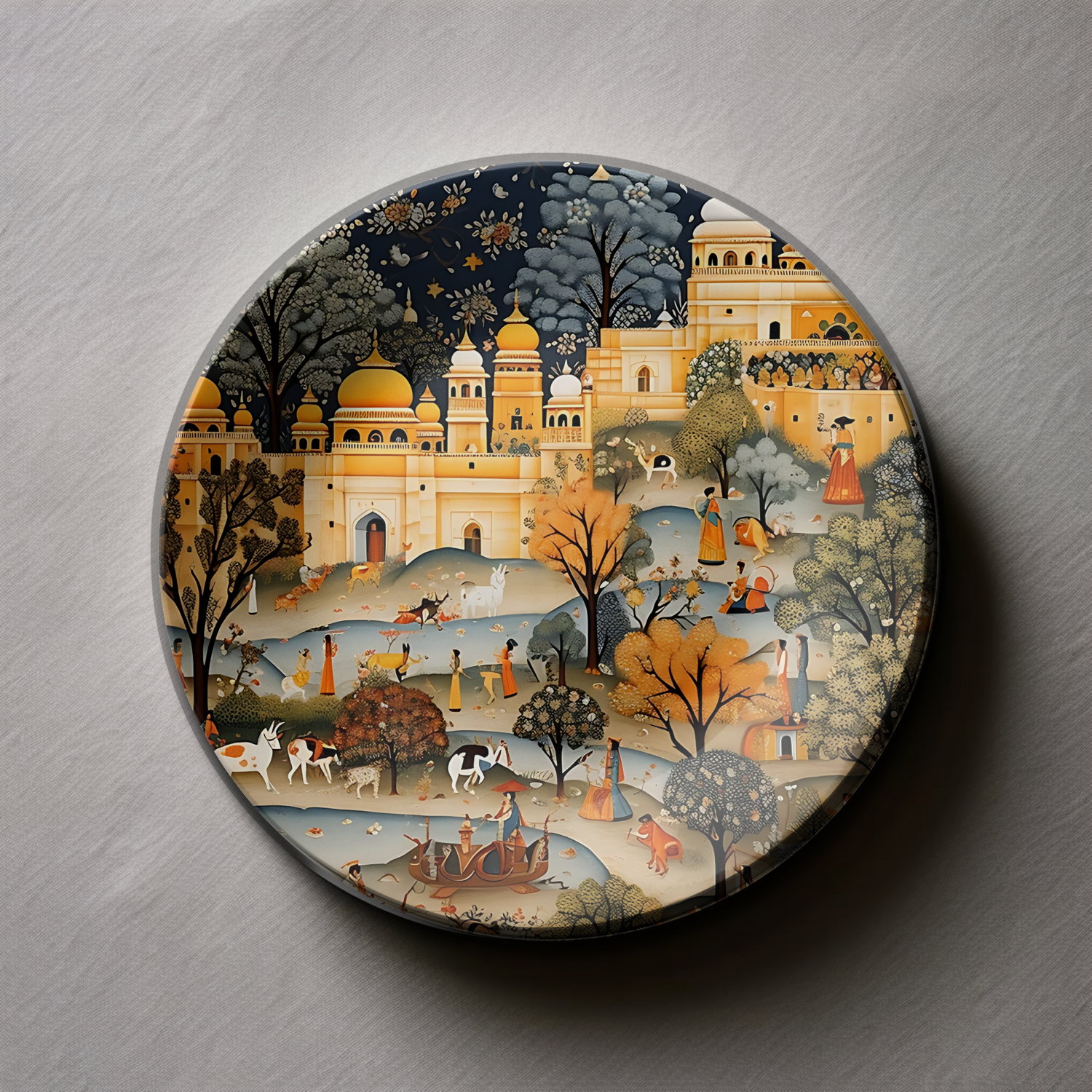 Folk art inspired home accents home decor plates