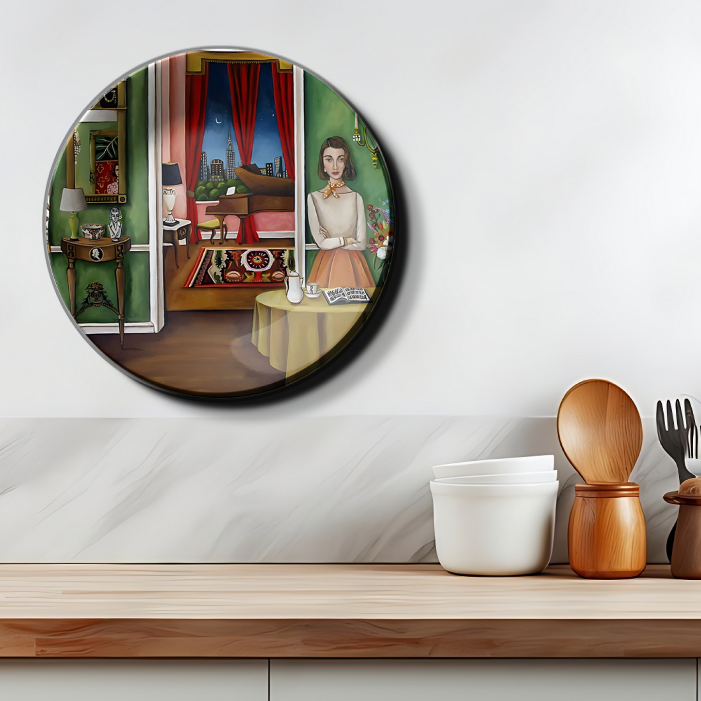 decorative The Manhattan Pianist  ceramic plates decorative wall