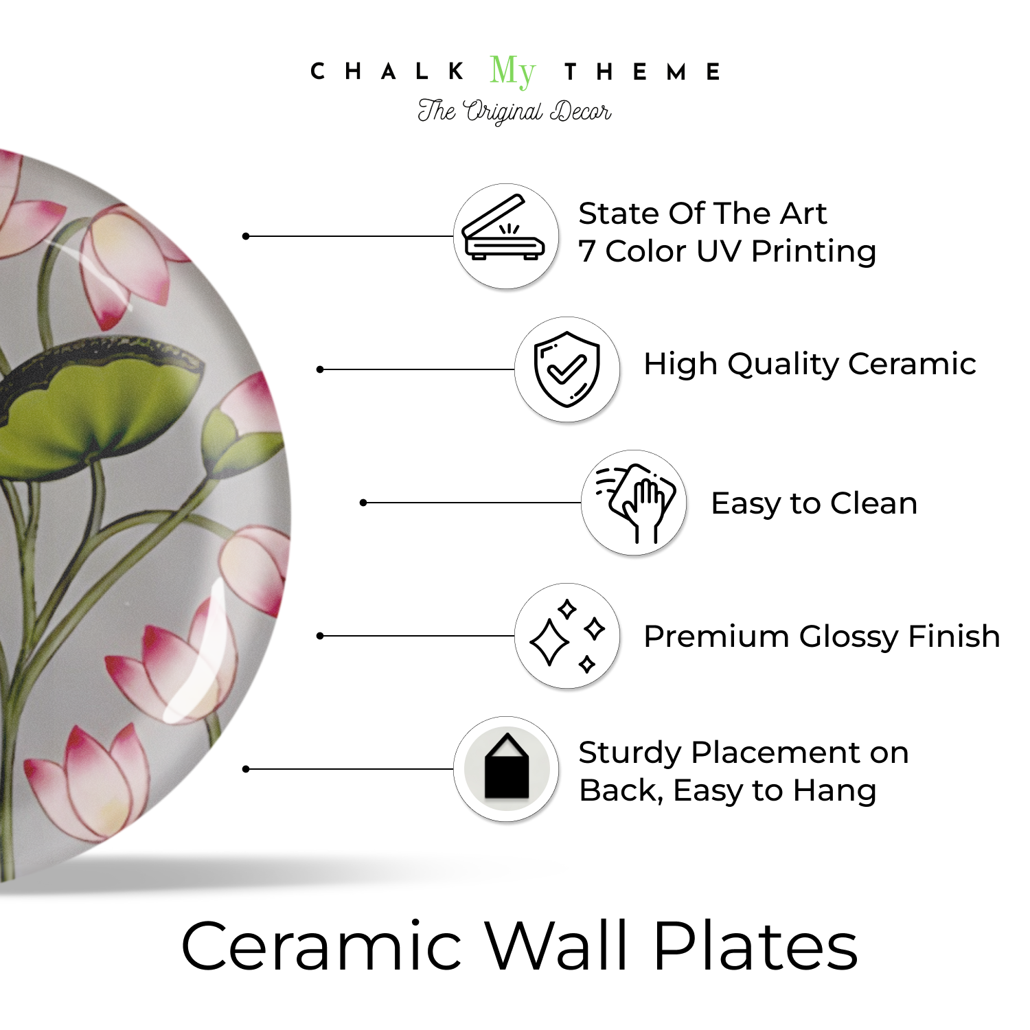 set of 3 Inspirational Nature Wall Plates for home decor