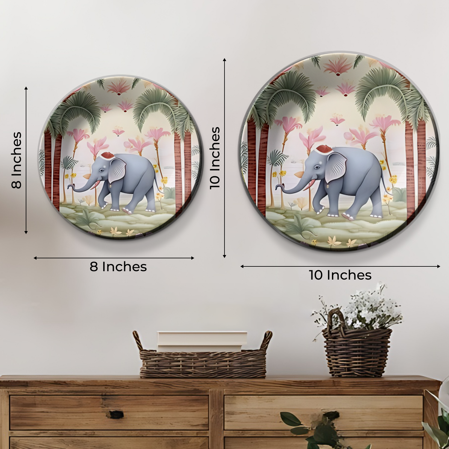 Statement piece for home decoration with a touch of wildlife ceramic wall plates