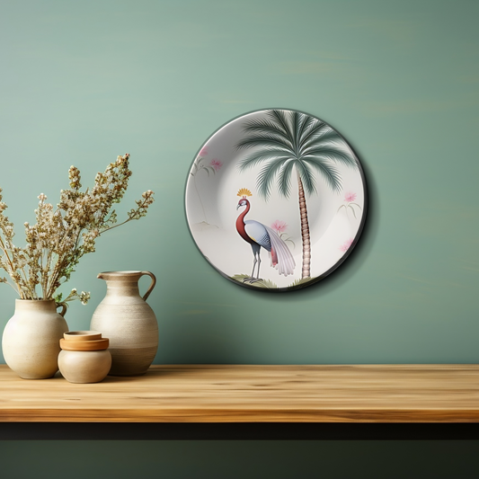 Peacock motif wall decoration hanging plates wall decor