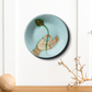  Peacock feather ceramic wall hanging plates