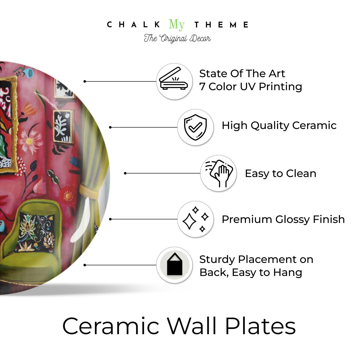 set of four home decor wall plates for Reflecting the Modern Lifestyle 