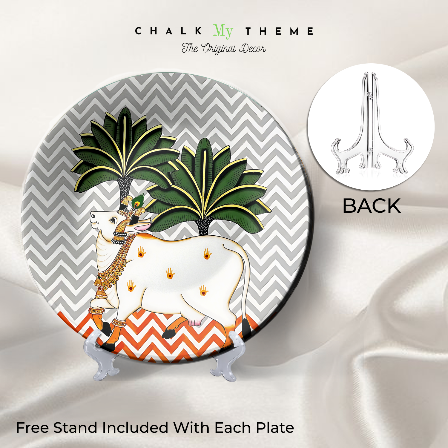 Sacred Cow Wall Plate Décor Pieces for Symbolic Touch in Modern Interiors