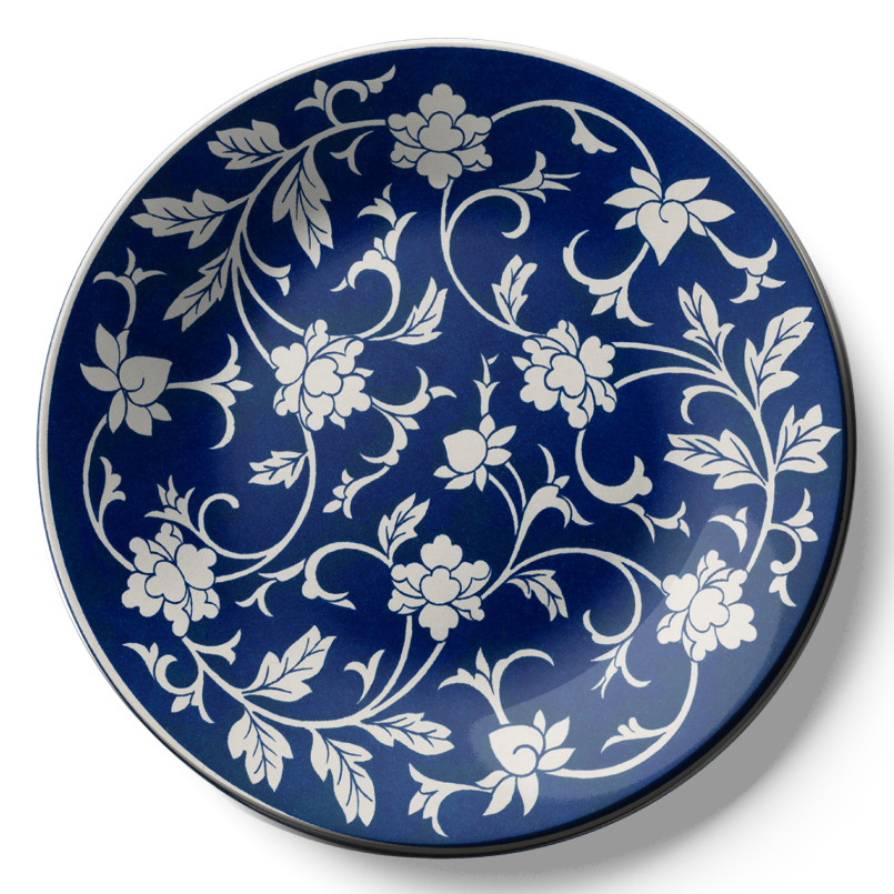 Oriental Blue White Wall Hanging Plate